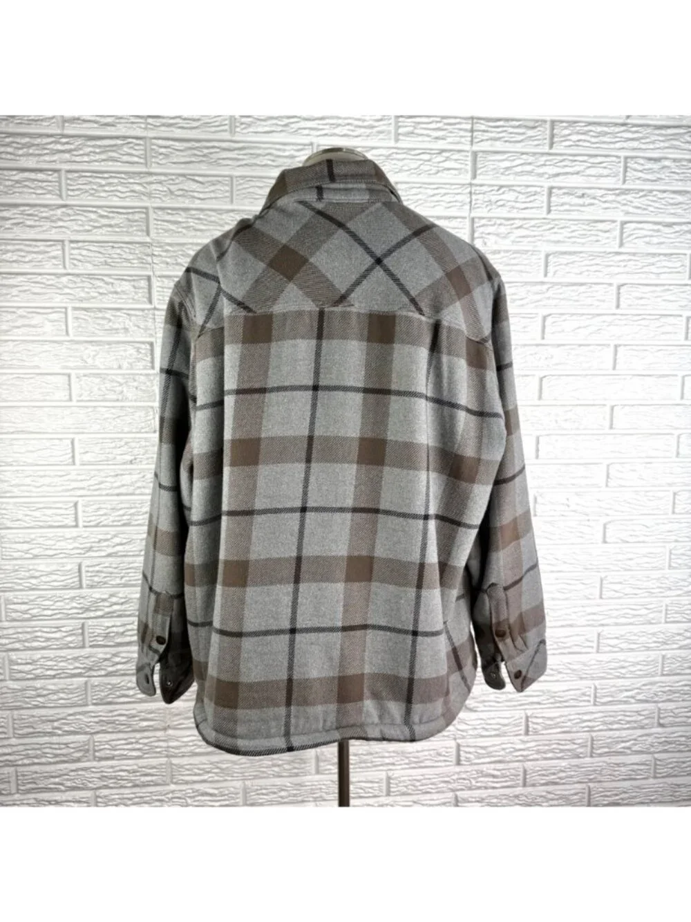 St. John’s Bay Outdoor Faux Sherpa Lined Plaid Jacket Size XXL